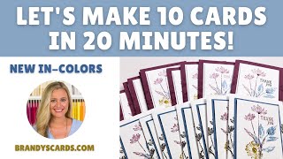 Easy Card Making  One Card in 5 Minutes or 10 in 20 Minutes [upl. by Tizes552]