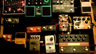 BOSS Slicer SL20 Demo with Pitchfactor and other pedals and a cat [upl. by Trebmer]