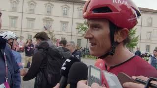 Geraint Thomas  Interview at the finish  Stage 3  Giro dItalia 2024 [upl. by Horbal]