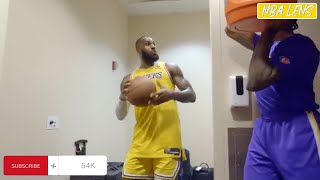 Lakers locker room after Austin Reaves buzzerbeating gamewinner in Dallas Shorts l NBA Lens [upl. by Christabel]