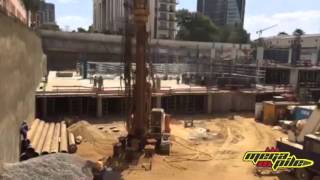 Mega Pile Odex  Percussion Piling at 161 Rivonia Road Sandton Gauteng [upl. by Isle494]