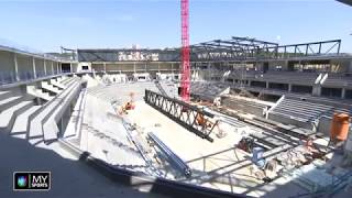 Avancement des travaux de la patinoire à Lausanne [upl. by Ultann]