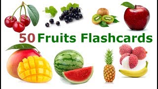 Learn Fruits Flashcards For Kids [upl. by Elacim]