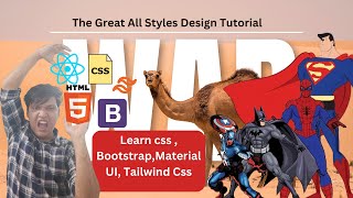 Learning tutorial CSS Bootstrap Material UI Tailwind CSS in one video  Free courses Library 2024 [upl. by Anaujd]