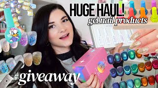 MASSIVE Gel Nail Haul amp Giveaway 🎉  Korean amp Japanese Gels [upl. by Brannon]