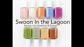 Essie Swoon In the Lagoon Review Live Swatches and Comparisons [upl. by Ziegler]