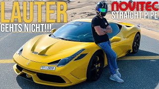 Ferrari 458 Speciale  Lauter geht‘s nicht  Novitec Straight Pipe [upl. by Gradeigh869]