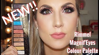 NEW RIMMEL MAGNIFEYES COLOUR EDITION PALETTE REVIEW amp DEMO [upl. by Einomrah]