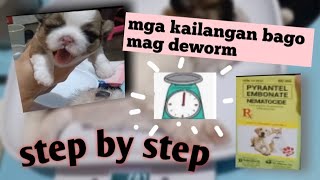 Paano mag deworm ng puppy  schedule ng pag deworm from puppy to adult [upl. by Jedthus]