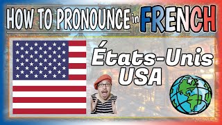 quotÉtatsUnis  USAquot Natural FRENCH Pronounciation │ How to pronounce quotAmerica  USAquot in French [upl. by Sasnak769]