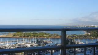 Viewed from the lanai landscape of Ilikai Yacht Harbor before the Ilikai condo DSCN0857 [upl. by Naujid]