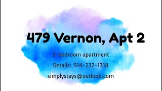 479 Vernon Apt 2 [upl. by Ailsun]