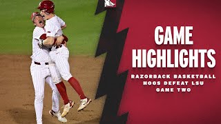 Highlights Arkansas Razorbacks Defeat LSU  RAZORBACK BASEBALL [upl. by Ardna644]