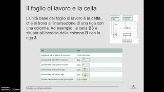 Foglio di calcolo  Lez 1 [upl. by Nodyl282]