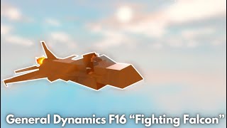 Mini F16 Fighting Falcon Tutorial  Roblox Plane Crazy [upl. by Ames]