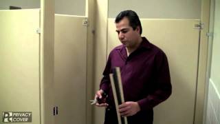 Toilet Partition Privacy Strip Installation Video [upl. by Imyaj]