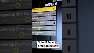 Solo df face creation 2k22 [upl. by Ettenirt]