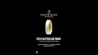 NEW RELEASE 1oz Gold Coin 2024 Australian Swan  Perth Mint shorts [upl. by Garvin]