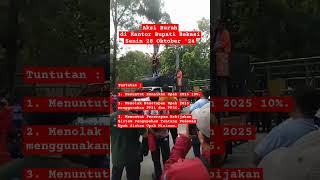 Aksi Buruh di Kantor Bupati Bekasi Senin 28 Oktober 2024 tolakupahmurah cabutuuciptakerja [upl. by Niamreg]