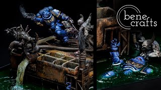 Making A Realistic Grimdark Warhammer 40k Diorama With Epoxy [upl. by Madelene511]