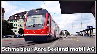 Warten auf die Schmalspur Aare Seeland mobil AG beim Bahnhof Solothurn [upl. by Karalynn]