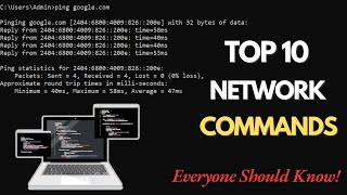 Top 10 Networking Commands You Should Know  10 Commands for Every IT Professional [upl. by Sheela437]