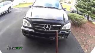 DIY Installation of Mercedes hood struts  W163 ML Class and others [upl. by Pallua559]