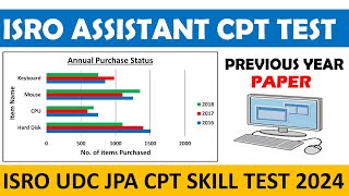 ISRO ASSISTANT CPT SKIL TEST 2024 Previous Year paper  ISRO CPT TEST [upl. by James]