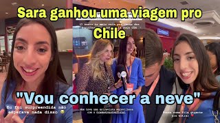 SARA kellen ganhou uma viagem pro Chile e vai conhecer a neve [upl. by Tosch]