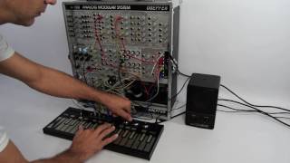 Future Retro 512 touch keyboard plays a Eurorack modular [upl. by Suirad]