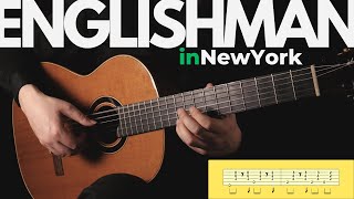 Englishman in New York ★ STING ★ Fingerstyle Arrangement  TAB [upl. by Aneetsirhc103]