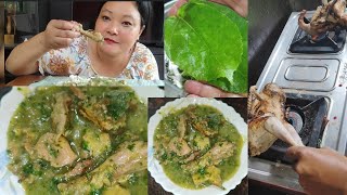 Do•o local Sakap pura suk ong•e cha•atjokLocal chicken with rice powder cook with soda Garo recipe [upl. by Norvall]