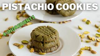 Pistachio Cookies Recipe  Only 4ingredients [upl. by Nosittam]