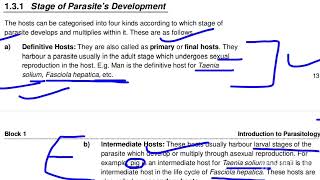 📚PARASITOLOGY📚👉Types of Hosts🎯👍MZOE001📚Unit1💯✔️ ignou parasitology science msczoology biology [upl. by Tarttan]