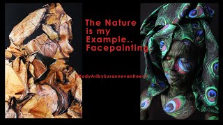 Facepaintingbodyart makeupfacepaintingkörperkunst camoflagebodypaintingartGeschichtsbemalung [upl. by Neyrb]