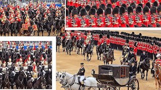 TROOPING THE COLOUR Major Generals Review 2024 THIS HAPPENED at Horse Guards Parade in London [upl. by Nehgam]