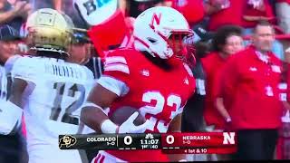 Dante Dowdell Rushing Touchdown Nebraska Husker Football vs Colorado 9724 [upl. by Astrid]