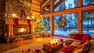 Instrumental Christmas Music with Fireplace 🔥 Cozy Christmas Background Music 🎁 Christmas Ambience [upl. by Mure]