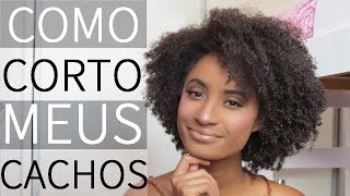 COMO CORTAR CABELO CRESPOCACHEADO EM CASA  CORTE EM CAMADAS [upl. by Sierra538]