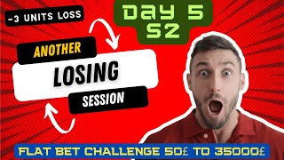 DAY 5 SESSION 2 OF BACCARAT FLAT BET CHALLENGE 50£ TO 35000£ IN 52 WEEKS [upl. by Rehtaeh]