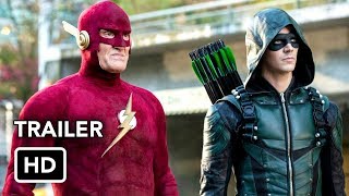 DCTV Elseworlds Crossover Part 1 Barry shoots Oliver with Arrows Scene HD [upl. by Ilecara508]