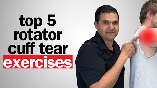 Top 5 Rotator Cuff Tear Exercises to Heal and Avoid Surgery [upl. by Enait]