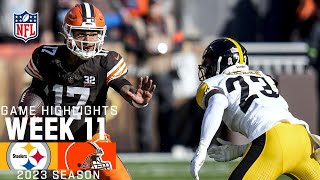 Pittsburgh Steelers vs Cleveland Browns  2023 Week 11 Game Highlights [upl. by Joleen819]