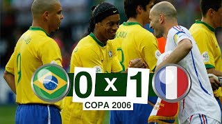 JOGO HISTÓRICO  Brasil 0 x 1 França  1080p HD  Copa do Mundo 2006 SHOW DE ZIDANE [upl. by Yssirc]