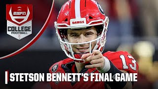 Stetson Bennett finishes his college football career with a 6 TD game amp a championship 🏆 [upl. by Moore]