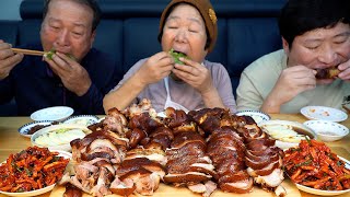 가마솥족발 2주만에 복귀하신 아버지와 콜라겐 가득 와구와구 족발 먹방 Jokbal Pigs feet 요리amp먹방  Mukbang eating show [upl. by Sklar]