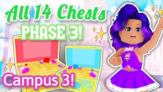 UPDATED ALL 14 CHEST LOCATIONS In CAMPUS 3 Royale High Chests [upl. by Noinatrad]