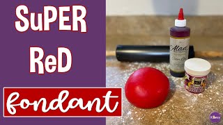 How To Get Super Red Fondant [upl. by Ahtnahc]