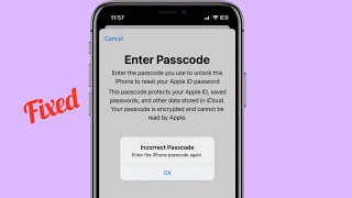 Incorrect Passcode error when Resetting Apple ID Password on iPhone and iPad [upl. by Ramedlab]