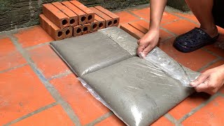 SMART DIY  Cement and Plastic bags  How to make a beautiful concrete Aquarium [upl. by Lemrahs519]